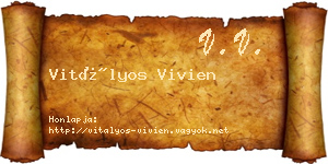 Vitályos Vivien névjegykártya