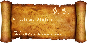 Vitályos Vivien névjegykártya